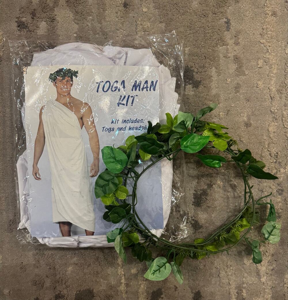 Toga Man Kit Halloween Costume with Headpiece